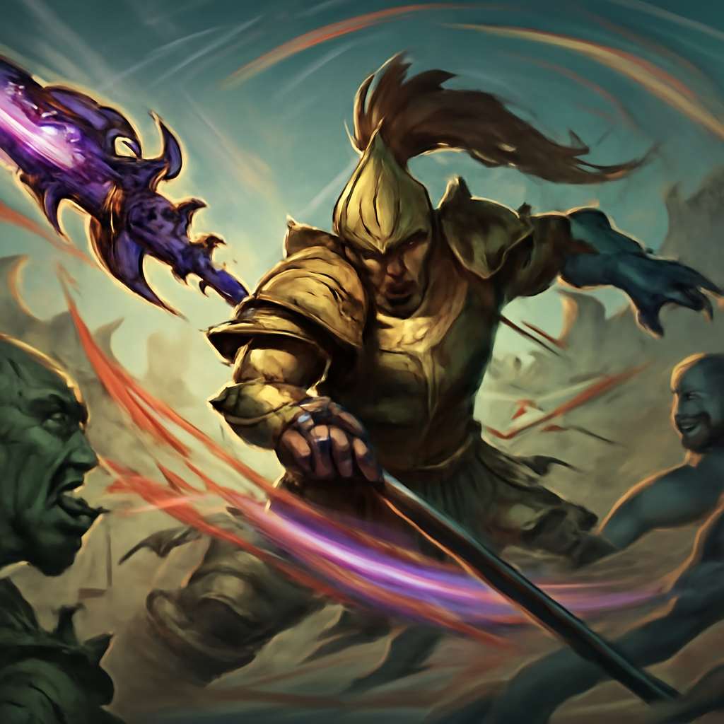 RS3 Melee Gear Progression Guide: Best Armor and Weapons by Level - Masuta's warspear user spins through clustered foes