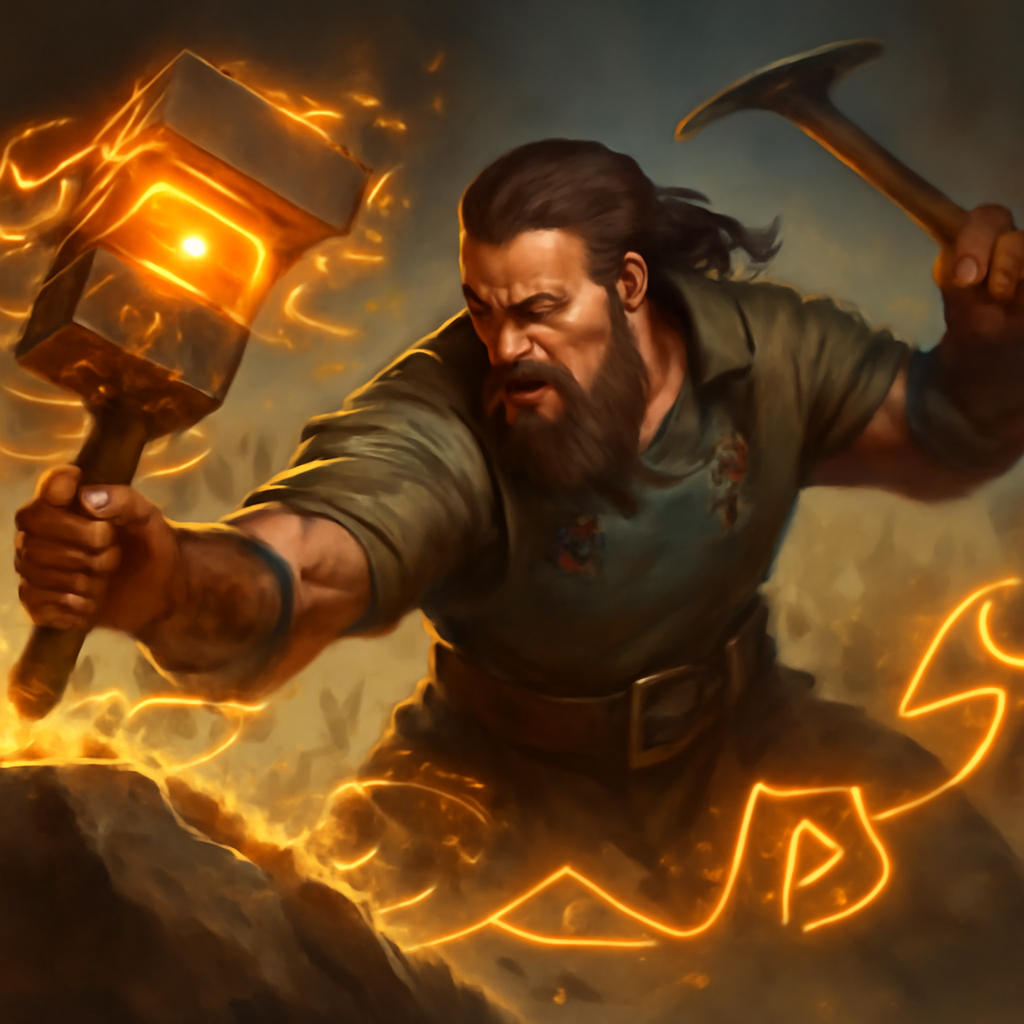 15 Essential RS3 Skilling Unlocks That Boost XP, AFK Time, and Profit - Miner swings a corehammer off-hand to boost mining efficiency