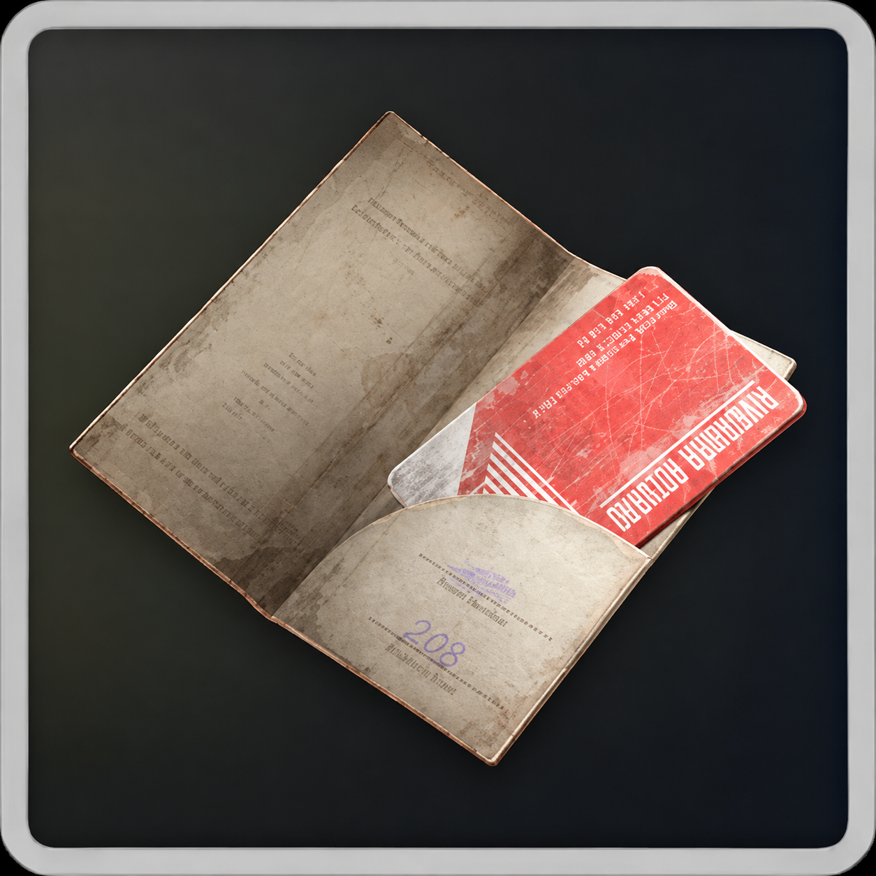 Riven Tides Hotel Keycard No. 208