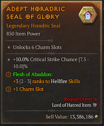 Adept Horadric Seal of Glory