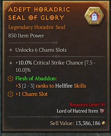 Adept Horadric Seal of Glory