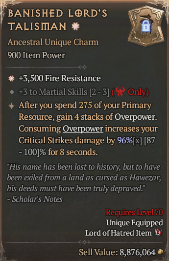 Banished Lord's Talisman