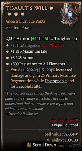 Tibault's Will