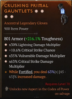 Crushing Primal Gauntlets