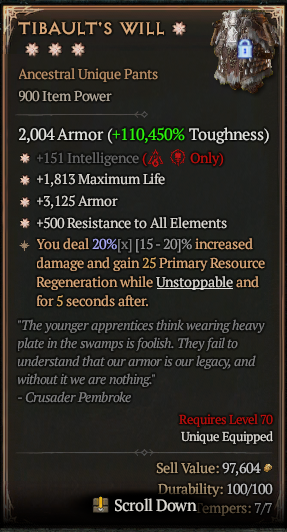 Tibault's Will