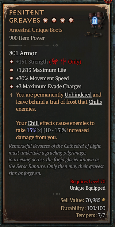 Penitent Greaves