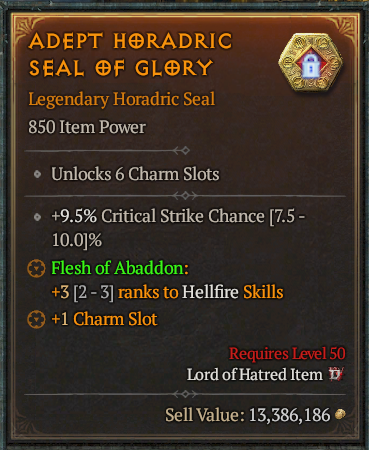Adept Horadric Seal of Glory