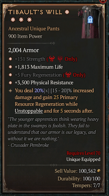 Tibault's Will